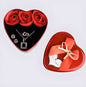 Sparkling Love Adornments Jewelry & Artificial Flower in Heart Red Box Diwali Gift