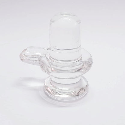 Sphatik Shivling/Big Size for Home Pooja Decorative Show piece - 4 inch, 20gm (Crystal, White)